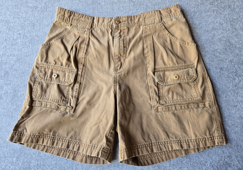 Cabela’s Men's Cargo Shorts Tan Size 34 Utility Pockets Hiking Outdoor Fishing